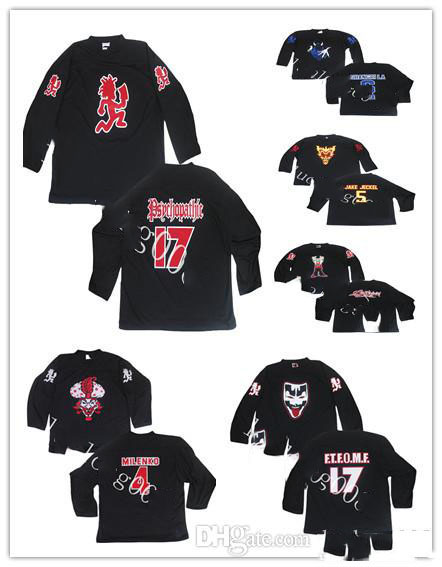

custom jersey 5XL 6XL Insane Clown Posse Milenko Riddlebox Shangri Dope Jake Jeckel Hockey Jersey Embroidery Stitched Customize any number a, As show