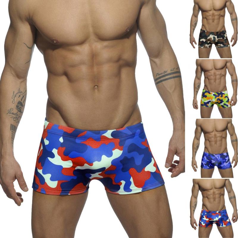 

Men Sexy Underpants Absorbing Camouflage Breathable Underwear Comfort Briefs Male Underwear Boxer, Blue