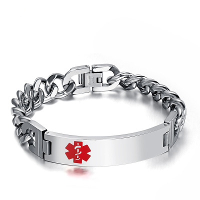

Plastic red bracelet stainless steel jewelry men with titanium steel stainless jewelry
