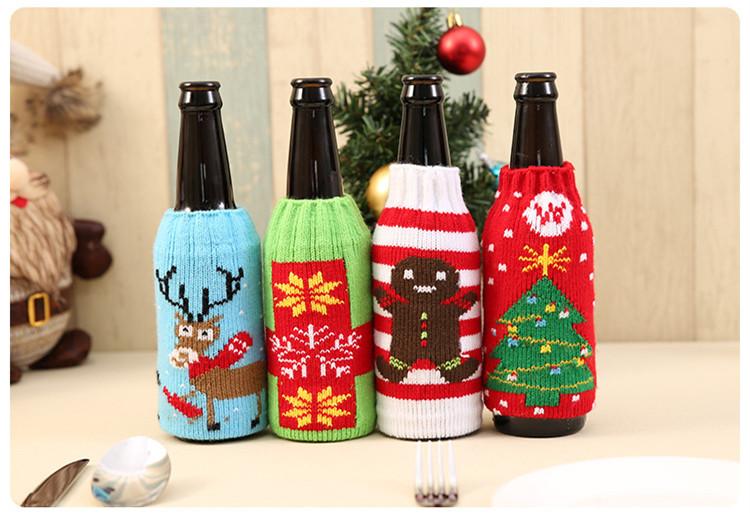 Decorazioni Bottiglie Natalizie.Acquista Set Di Bottiglie Di Vino Di Natale Sacchetti Regalo Coperchio Di Bottiglia Cap Abbigliamento Cucina Decorazioni Natalizie La Casa Capodanno Cena Di Natale A 3 16 Dal Yiyu Hg Dhgate Com