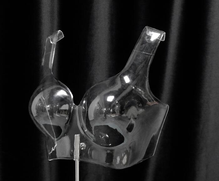 

2023 Plastic Female Art Mannequin Transparent Underwear Chest Mold Display Props Panty Woman Swim With Bracket Base C976