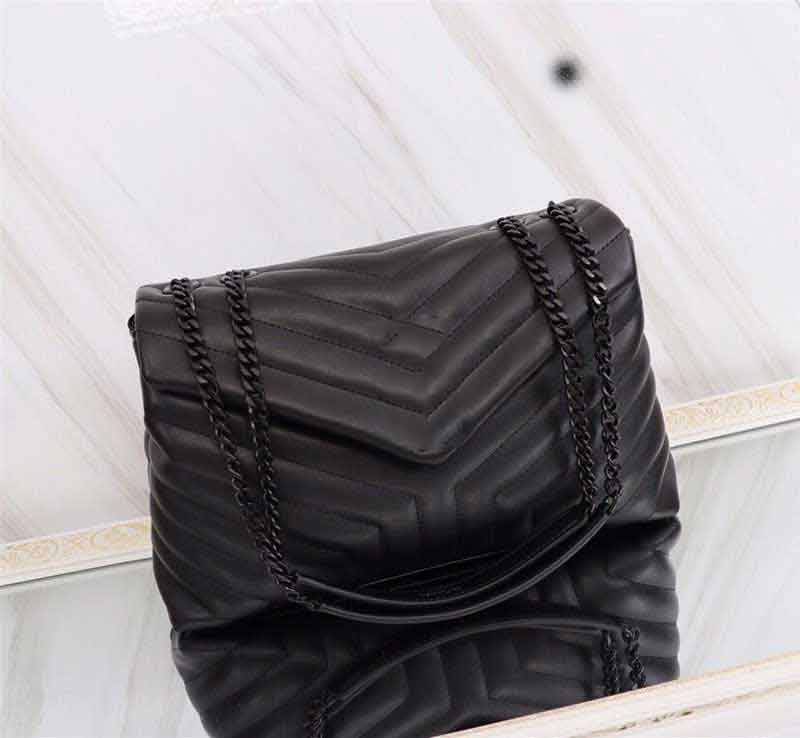 

women handbags chain shoulder purse ladies genuine leather lou bag fashion totes chain strap shoulder ladies purse bags, Grey