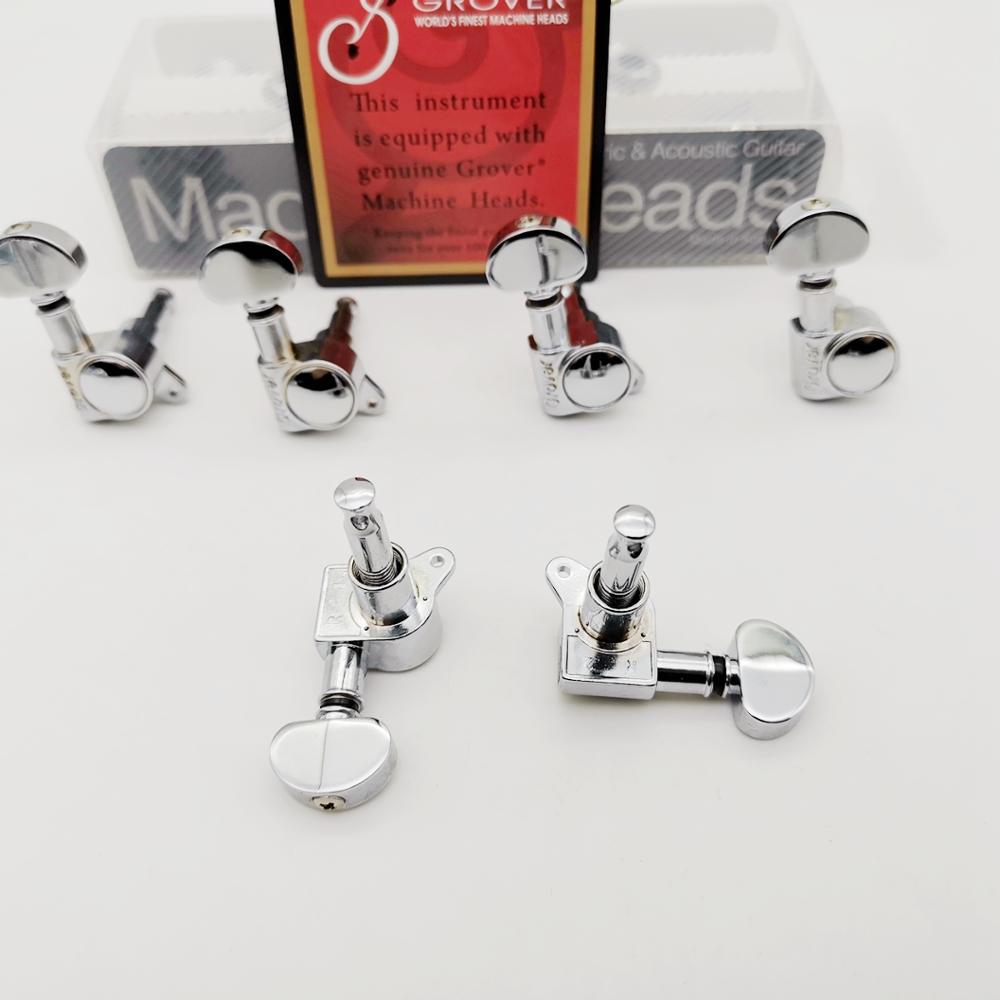

6 pcs not Inline Chrome Grover Guitar String Tuning Pegs 45 Angle Tuners Machine Head 3R3L good packaging