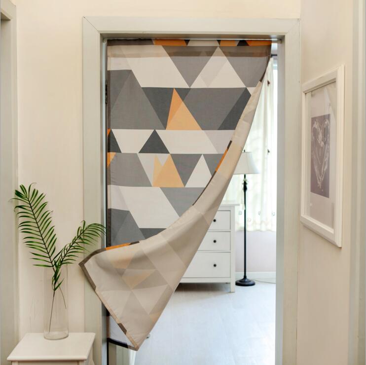 

Fyjafon Door Curtain Printed Door Curtain Doorway Kitchen Half Tube Home Decoration 60X200cm/70X200cm/80X200cm, Yellow