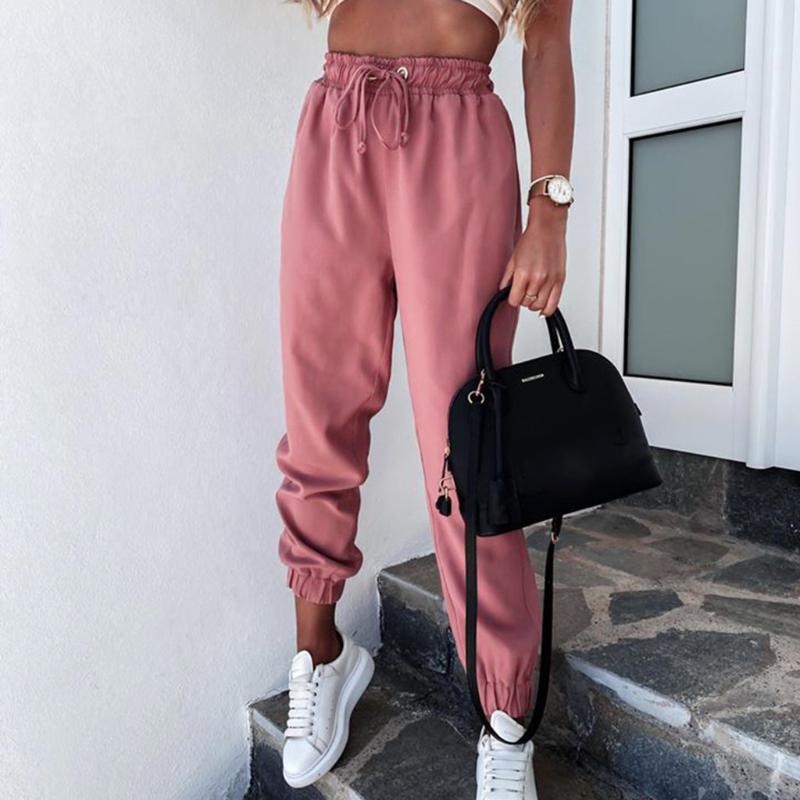 

2020 New Women Casual Fashion High Waist Pocket Dance Sport Running Jogging Harem Pants Sweatpants Jogger Baggy Trousers JG3, Khaki