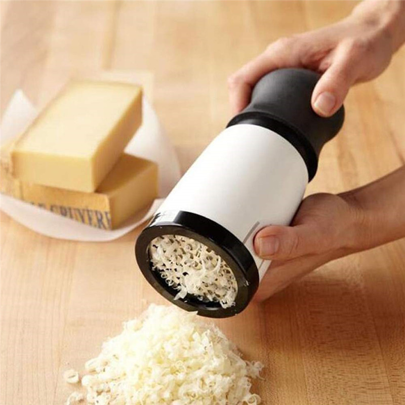 

ABS+Stainless Steel Cheese Grater 2 Pattern Blade Kitchen Gadgets Chocolate Grater DIY Butter Food Mill Cheese Grater Slicer
