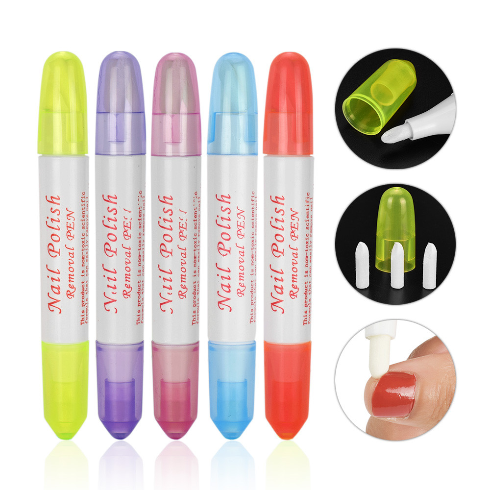 

5pcs Nail Polish Corrector Remover Pen Manicure Cleaner UV Gel Polish Remover Wrap Tools Nail Supplies for Professionals TSLM2