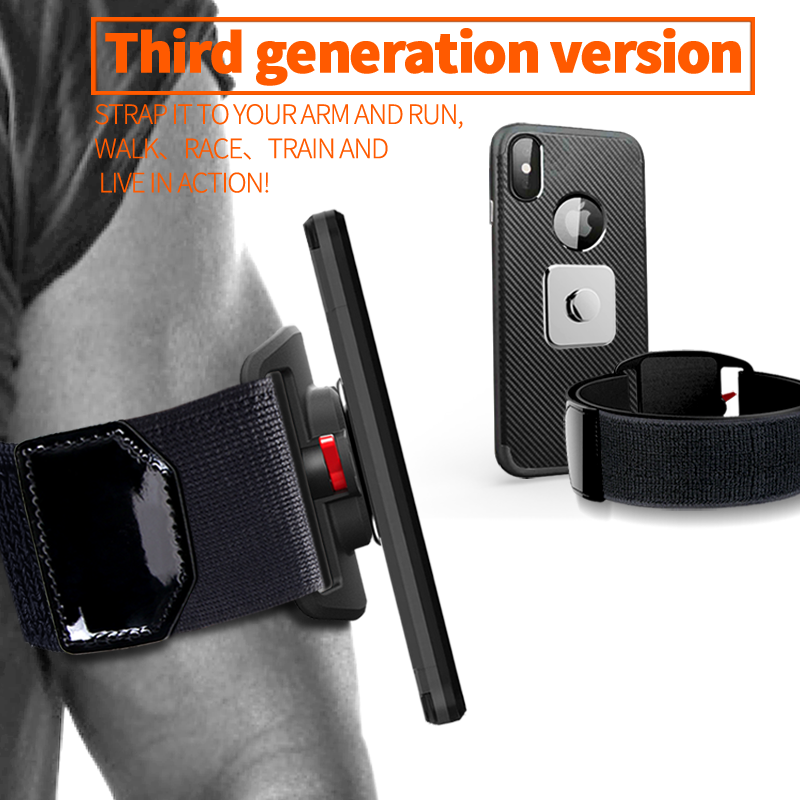 

Running mobile phone disassembly arm bag outdoor riding takeaway universal armband Apple Samsung sports fitness armband, Black color