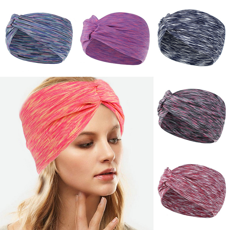 

12 Colors Girl Headband Women Sport Yoga Running Boutique Ins Knot Hair Accessories, Mix colors