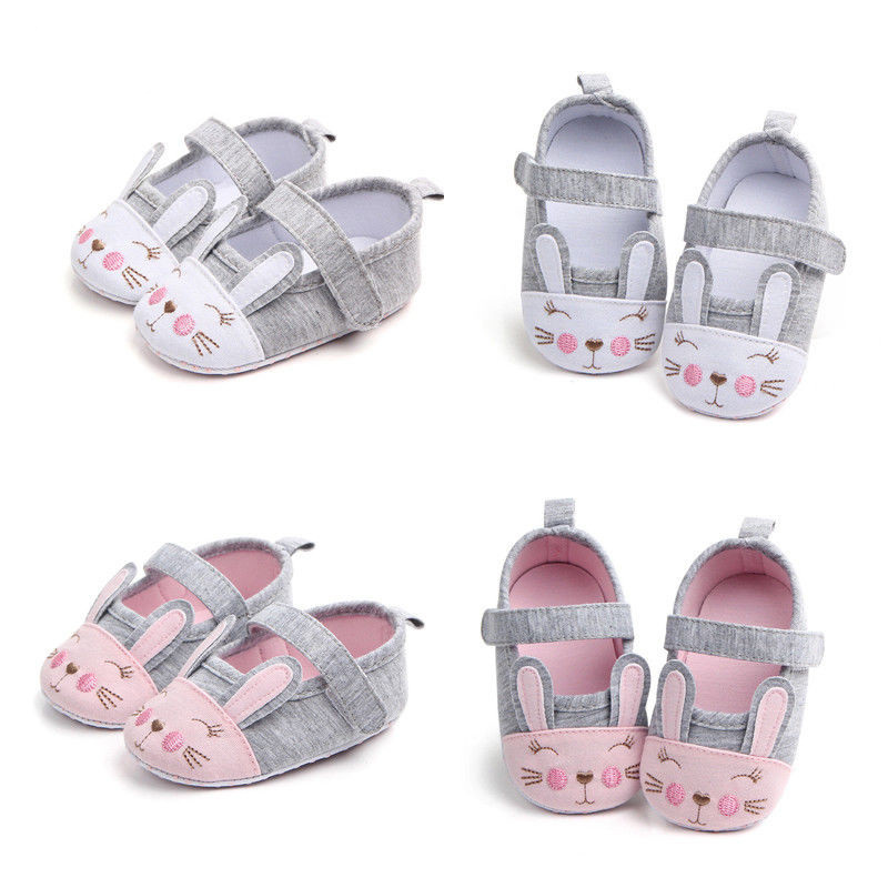 

Cute Cartoon Newborn Baby Girls Shoes Toddler Infant Cotton Crib Shoes Anti-slip Prewalker Sneaker First Walkers, Gray