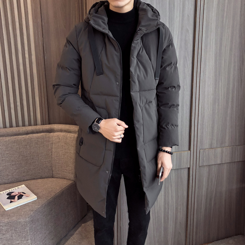 

Fashion Winter Jacket Men Long Thick Warm Parka Coats Mens High Quality Hooded Jacket Black Grey 5XL High Quality Brand Clothing, Army green