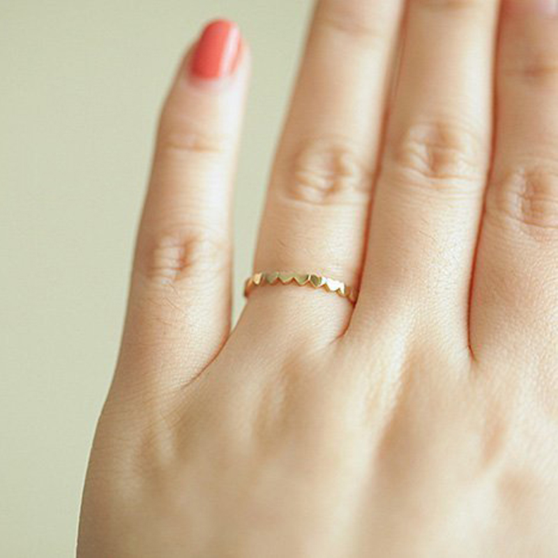 

Romantic Love Heart Promise Rings for Women Bijoux Exquisite Gold Color Wedding Engagement Rings Lovers Couple Jewelry Anillos