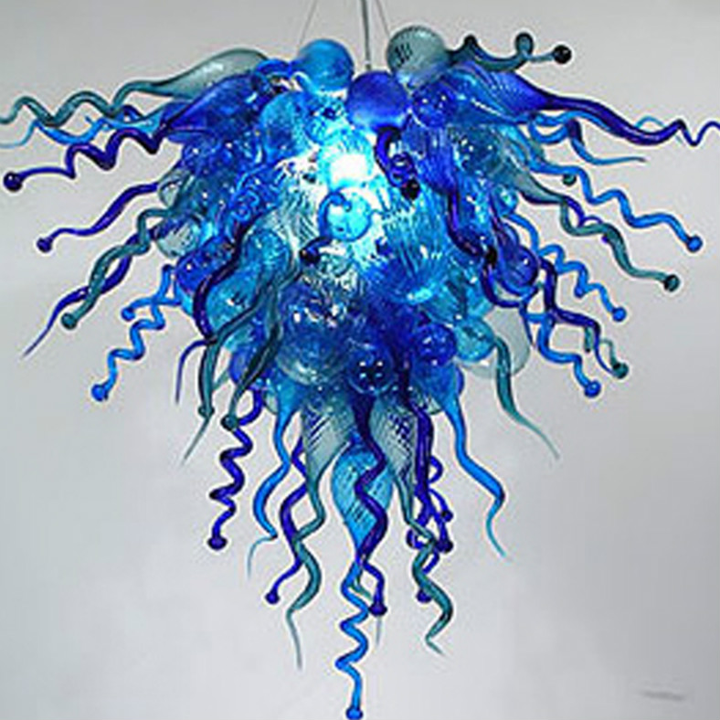 

Modern Led Chandeliers Home Decorative Lightings Blue Lamps Pendant Lighting Italian Hand Blown Murano Glass Chandelier