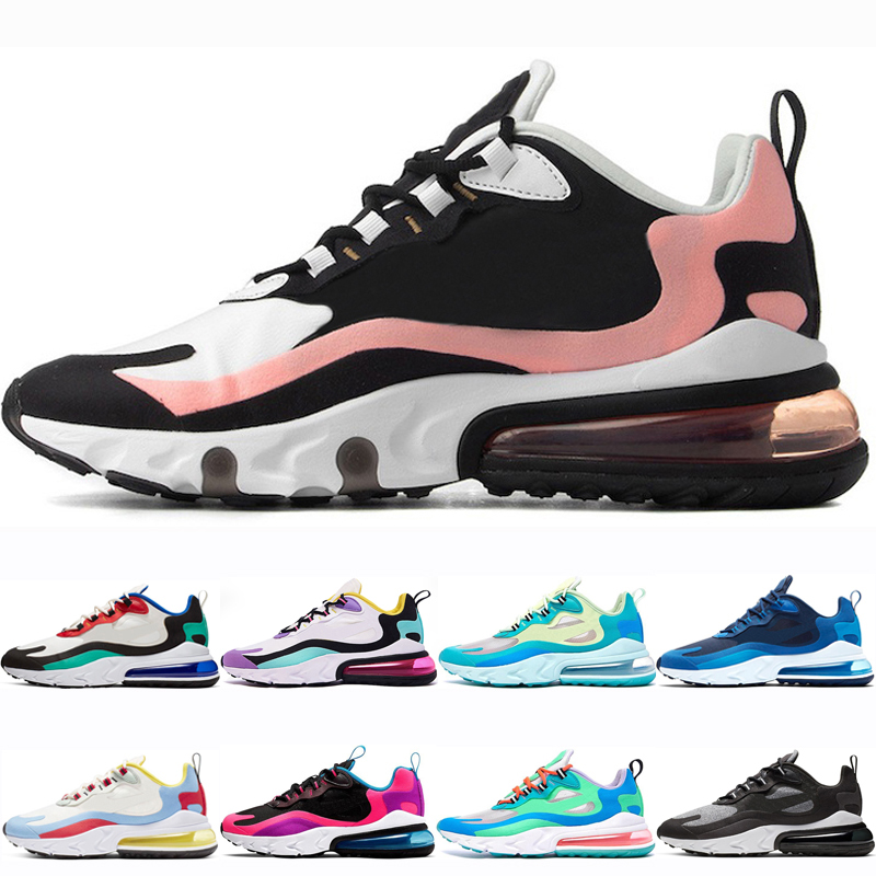 

2020 Newest react Running shoes for men women Bleached Coral Right Violet Bauhaus Optical womens mens sports shoes triple balck sneakers, Hyper pink