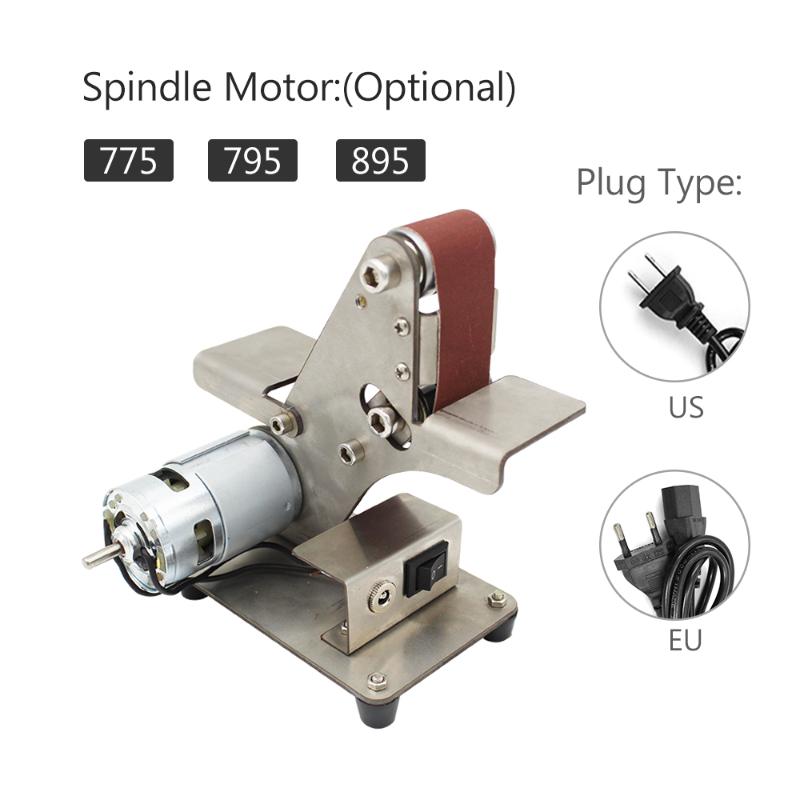 

40~90W Mini Electric Belt Machine Sander Sanding Grinding Polishing Machine Abrasive Belts Grinder DIY Polishing Cutter Edges