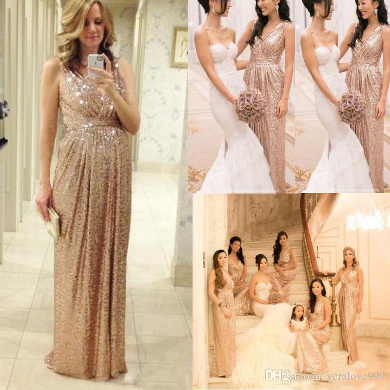 rose gold long dress plus size