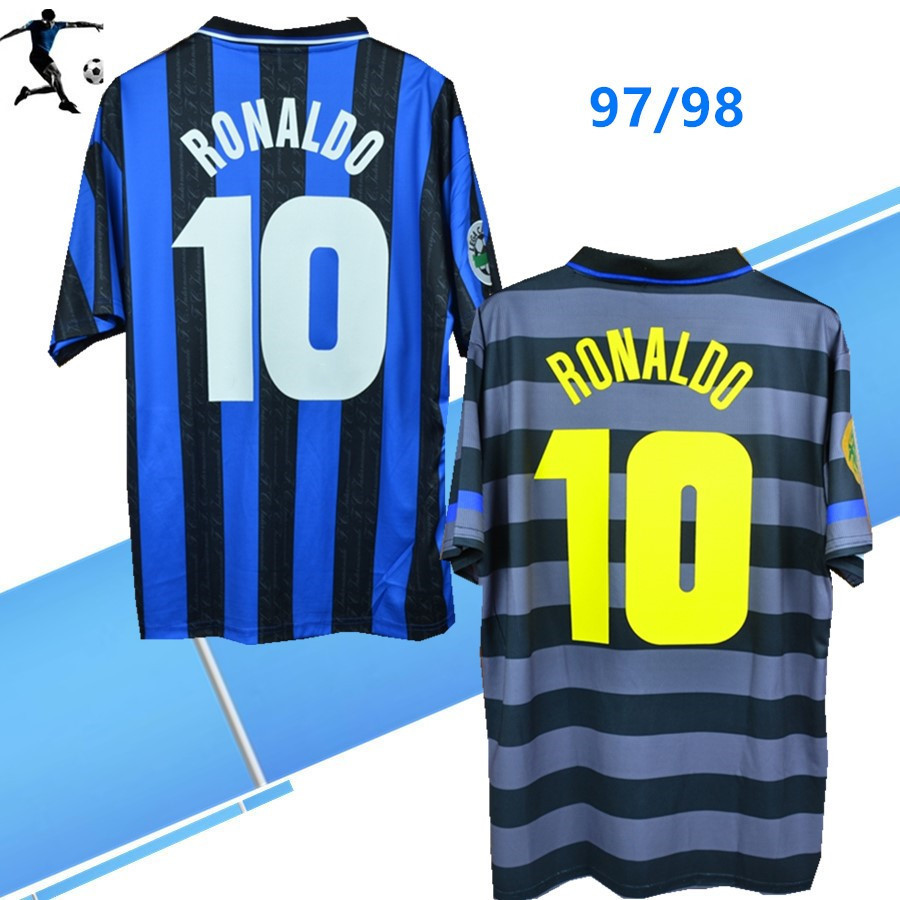 

1997 1998 home away retro soccer jerseys 97 98 Ronaldo Recoba classic shirt Zamorano Zanetti Simeone Kanu Djorkaeff vintage jersey