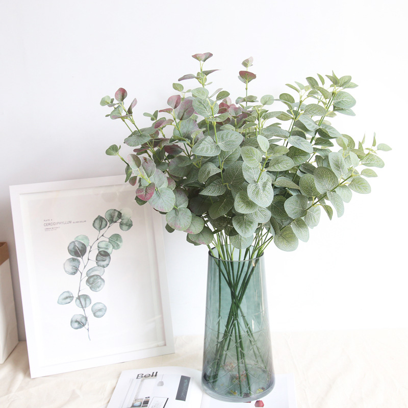 

31~37CM rattan vine silk eucalyptus pulp money leaf wedding cross-border hotel Christmas decor green plant wall material leaf