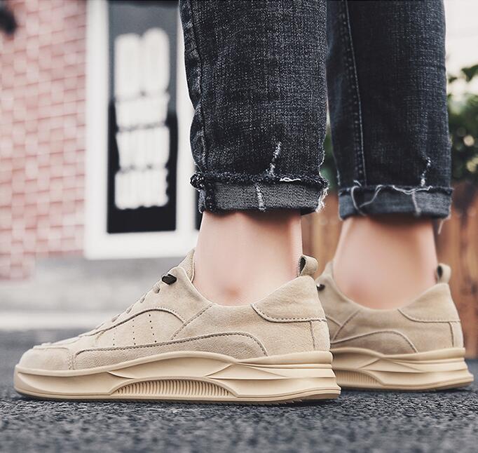 

2020 Fashion men casual shoes white wheat khaki shoes outdoor jogging flate skateboarding shoes mens trainers size 40-44