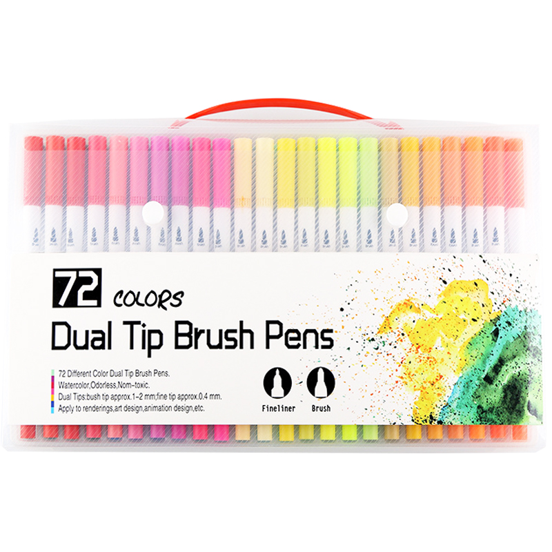 

Color Water-based Double-head Marker Pen Set Watercolor Markers Pen for Stationery School Supplies