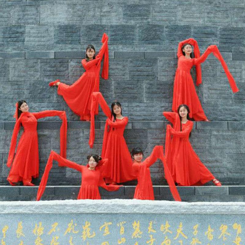 

Red Hanfu Dress Chinese Traditional Folk Dance Dance Clothes Women National Fairy Costume Ancient Classical Costume, Water sleeve