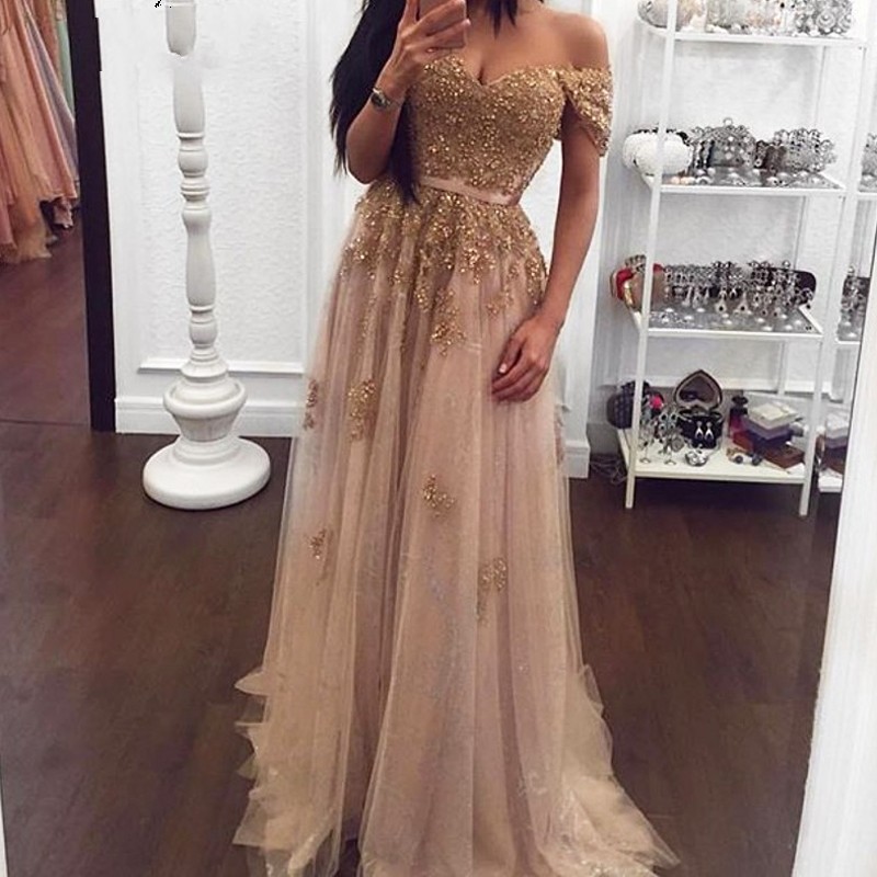 

gold Prom Dresses 2019 off shoulder A-Line Lace Sequin Tulle Party Maxys Long Prom Gowns Elegant Evening Dresses vestidos de fiesta, Lavender