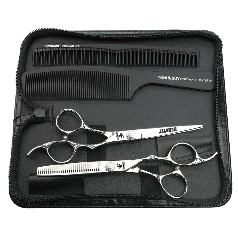 

Hair stylist hairdressing tools 19.5cm hair scissors hairdressing scissors 7 inch cutting and thinning set