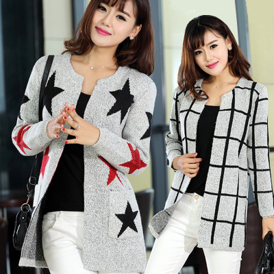 

Wholesale New Spring Hot sale 100 cotton women cardigan show sexy mohair plaid sweater upscale classic women cardigan christmas gift, Gray