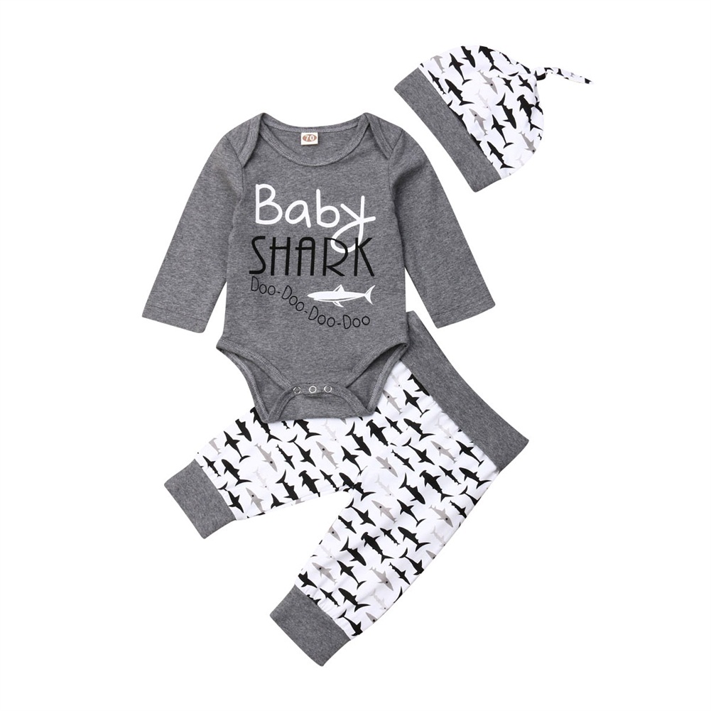

Cute Newborn Infant Baby Boy Top Romper Bodysuit Pants Trousers Hat Outfit Set, White