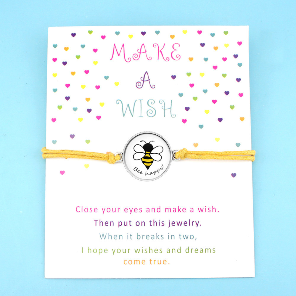 

Friendship Engagement Bridesmaid Wedding Graduation Mother's Mom Gift Make A Bees Honey Bee Charm Bracelets For Women