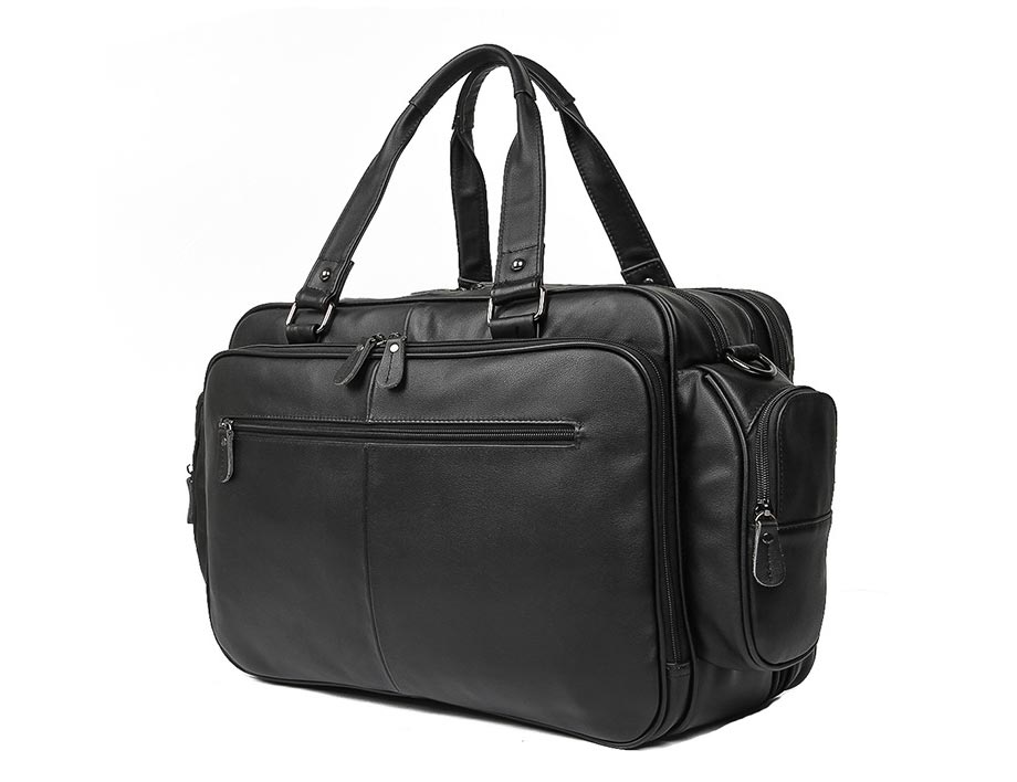 

Designer-True leather man's briefcase Large capacity Napapi handbag 16 inch computer bag, Black
