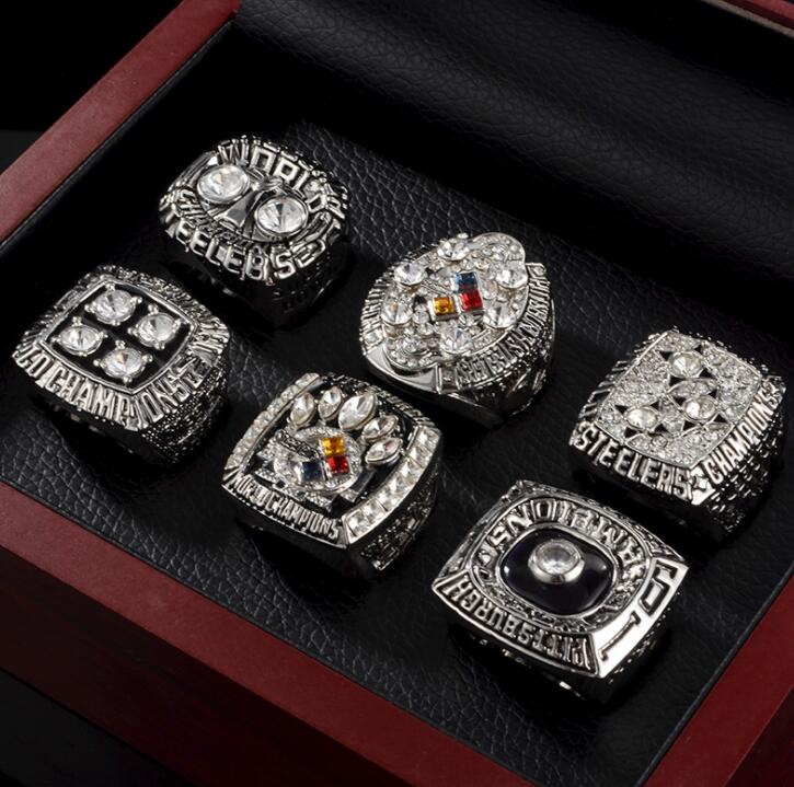 

Fans'Collection 1974 1975 1978 1979 2005 2008 Steeler s Wolrd Champions Team Championship Ring Sport souvenir Fan Promotion Gift wholesale