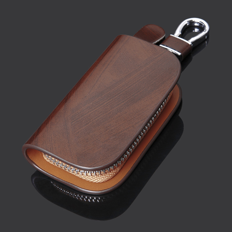 

With LOGOApplicable To Volkswagen Toyota Leather Car Key Case Hyundai Honda Mazda BMW Audi Volkswagen Car Remote Control Bag, Black
