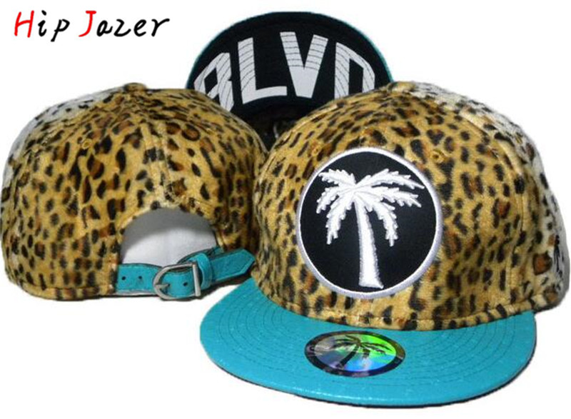 

brand BLVD Men Women baseball caps coconut tree adjustable palms snapbacks leopard Batman Snapback Capsop caps beach hat, Black;white