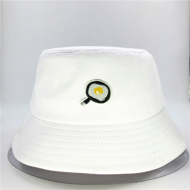

The new style Egg cake embroidery Bucket Hat Fisherman Hat outdoor travel Sun Cap Hats for child men and Women 189, White