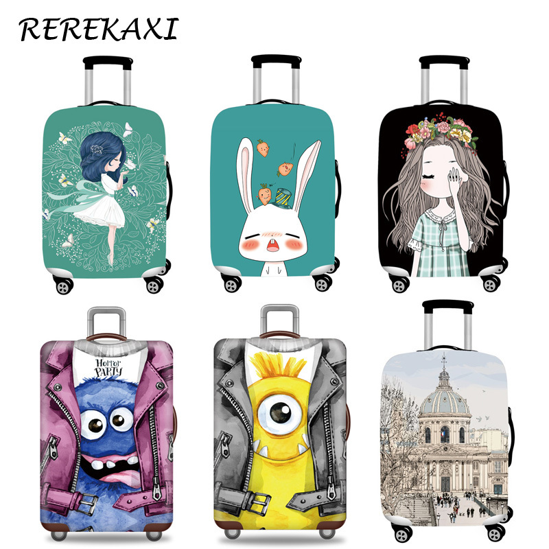

REREKAXI Fashion Suitcase Luggage 18-32 Inch Trolley Baggage Elastic Protection Cover Trunk Case Covers Travel Accessories CJ191219 s
