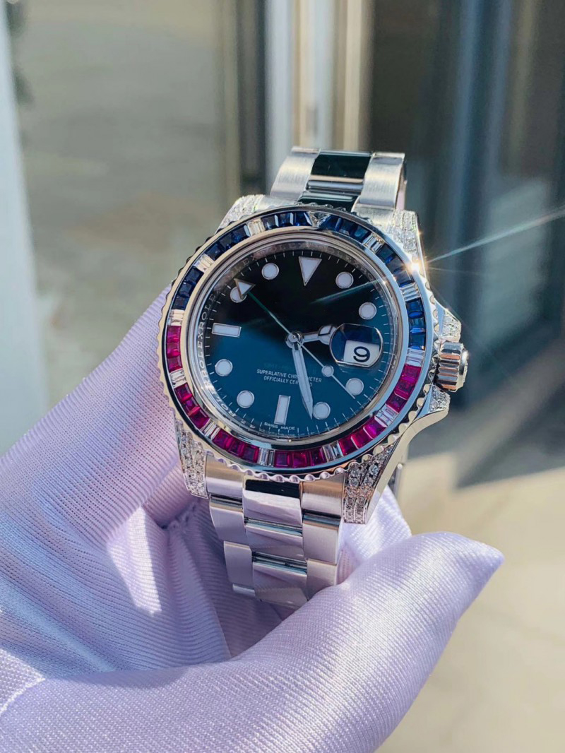 

2020 Factory Supplier Luxury Watches II Black Dial Sapphire Ruby Diamond Bezel 116759 116610 WATCH CHES 40mm MAN WATCH Best Gift