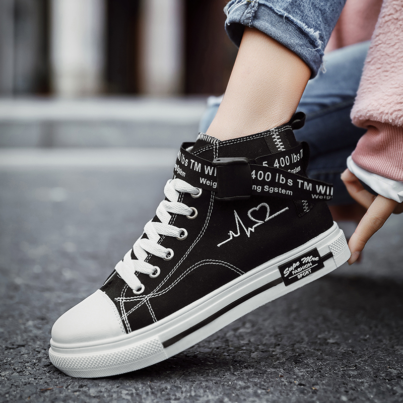 

Black White Red Fashion women mens Canvas shoes High Casual shoes Platfom designer sneakers Homemade brand Made in China size 39-44, A1