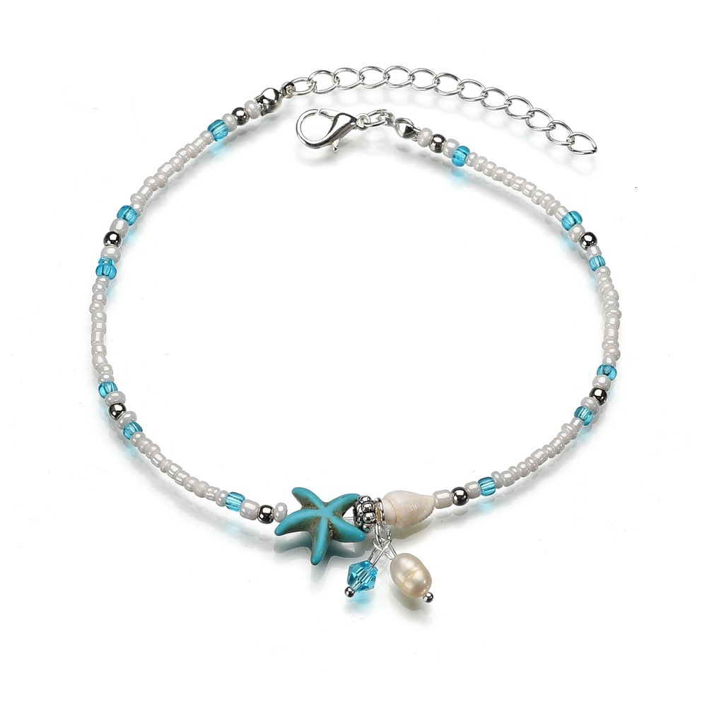 

Starfish Shell Beach Anklet Conch Sandals Anklet Bead Bracelet Ornaments