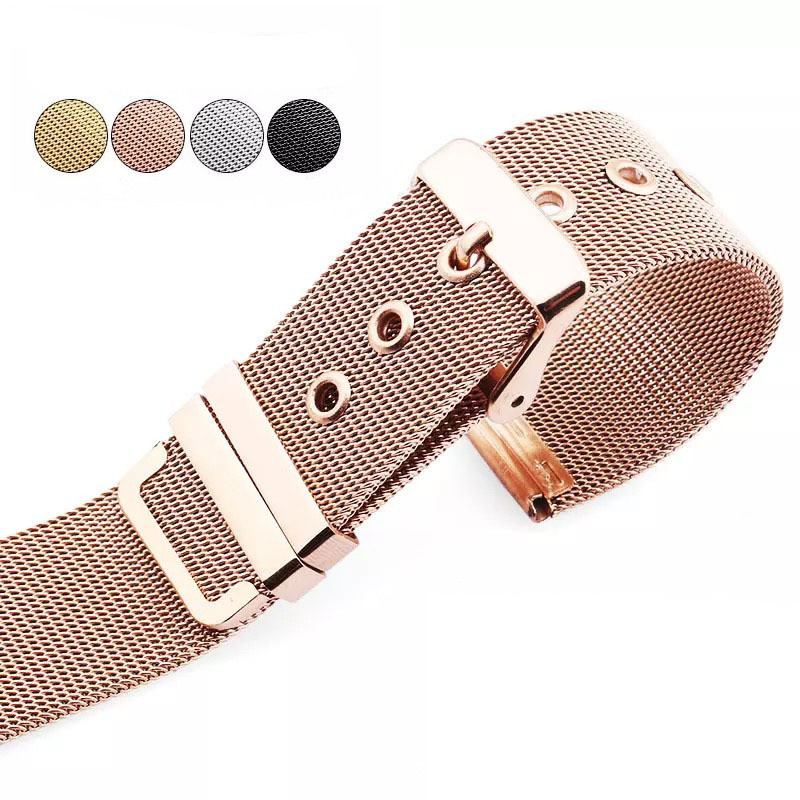 

Milanese Loop band watch straps for apple watch 1 2 3 4 5 band For iwatch 38 40 42 44mm Stainless Steel strap metal watch connector