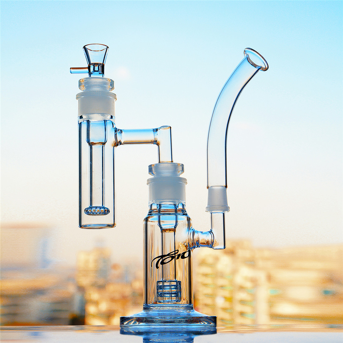 

Large TORO Hookah Bong with Percolator Birdcage Inline Perc Recycler Oil Rig Glass Bongs Smoking Water Pipes with 18mm Female Joint