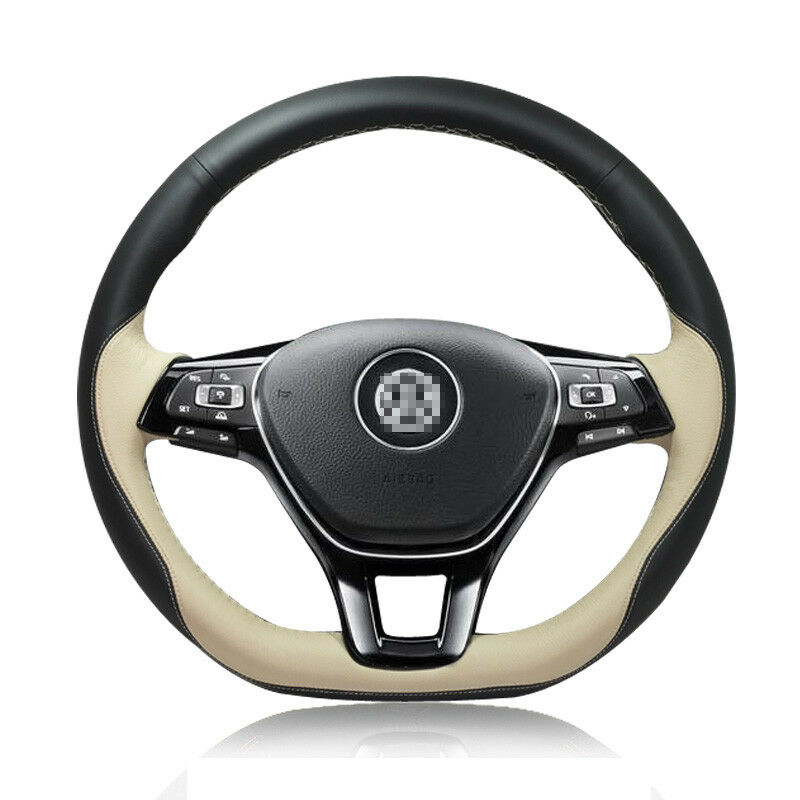 For Volkswagen Golf 7 GTI DIY Hand-stitched Car Steering Wheel Cover Top Leather-image-454965991