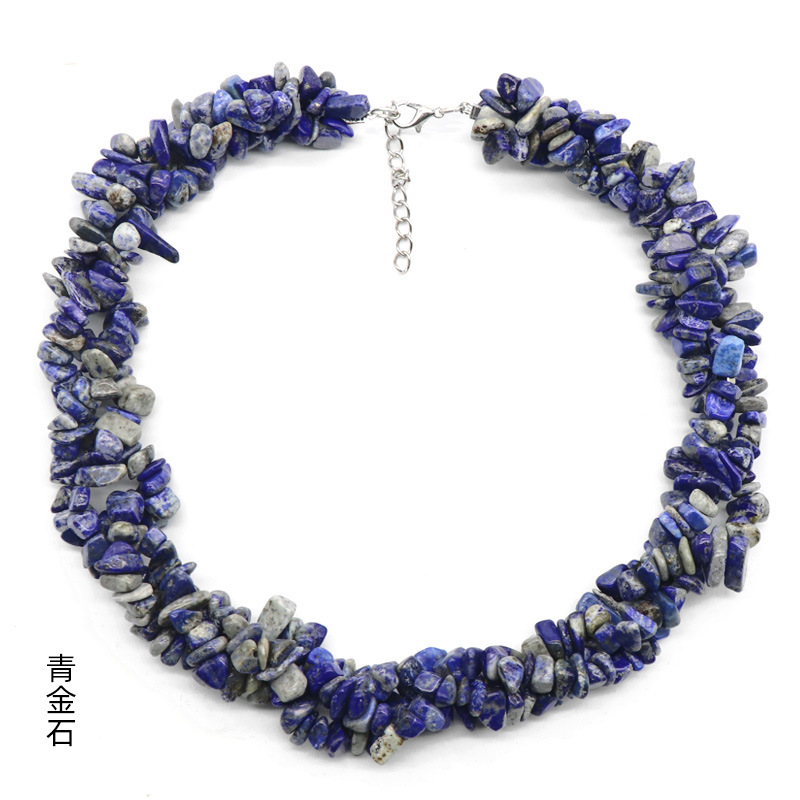 

New Fashion Natural 3ROW Irregular stone Crystals Agates Stone 45cm Necklace fashion jewelry