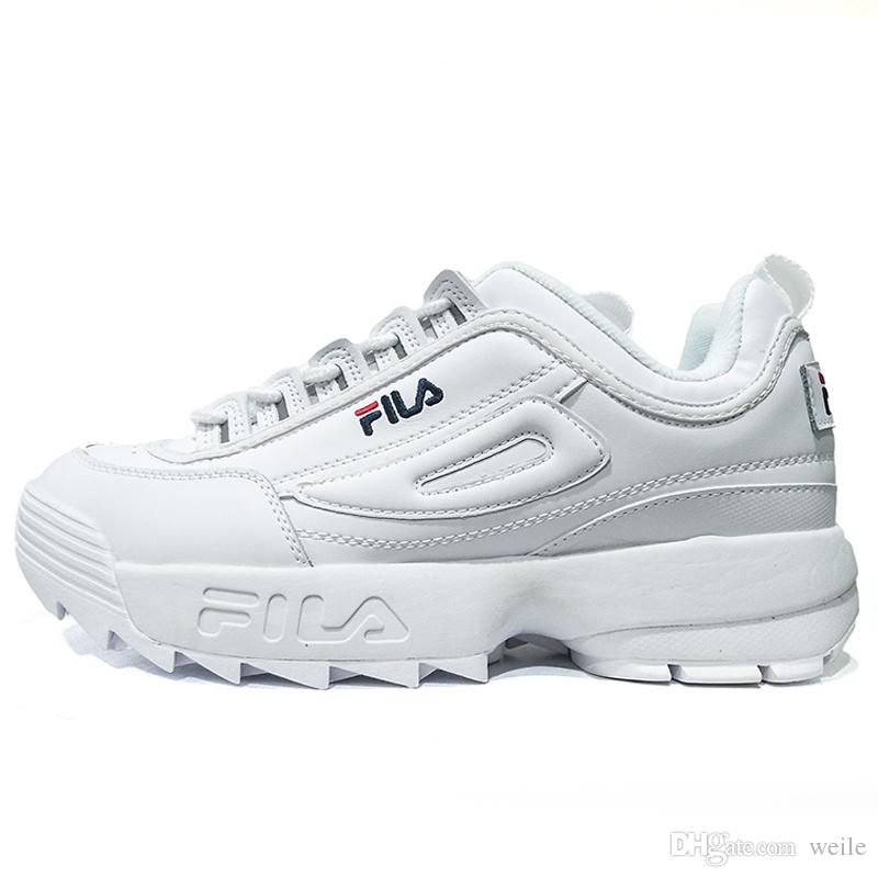 zapatos fila hombre blancos