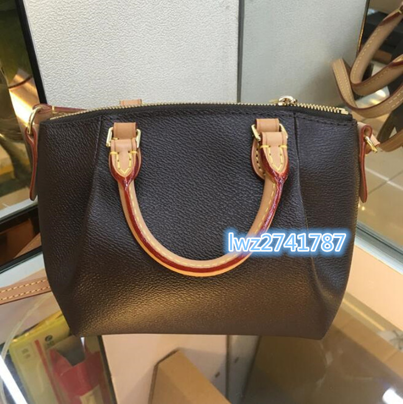 

Fashion Bag style lady large volume Handbag elegant flower printing Shoulder Bag Woman Bag handles front pleats zipper close, Brown flower