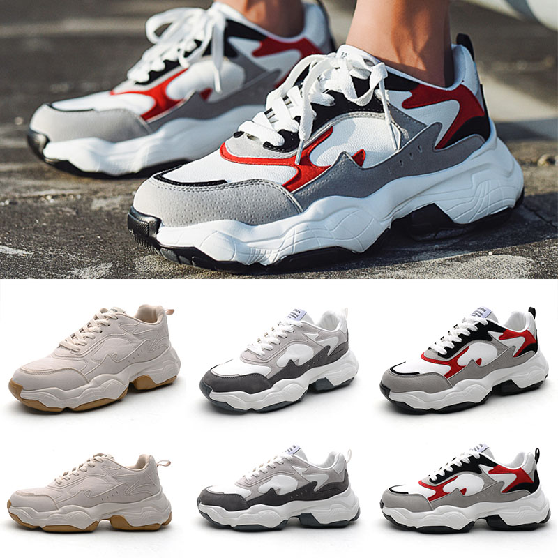 

2020 Cool Black white brown red Low cut Brown Men Casual shoes comfortable old dad shoes women men shoe sports sneakers 39-44, A1