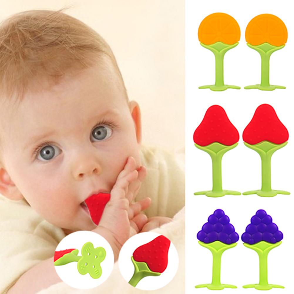 

Fruit Shape Baby Teether Baby Teething Toys Food Grade Silicone Teether Baby Dental Care Strengthening Tooth Training