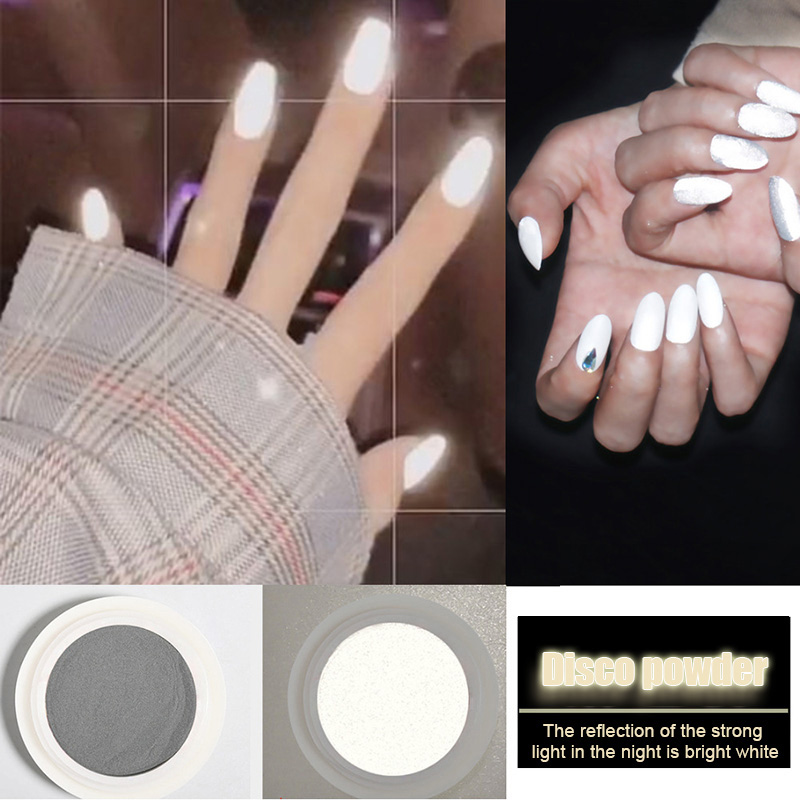 

Reflective Nail Powder Fluorescent Refracting Powder Nail Super Bright Glitter MPwell