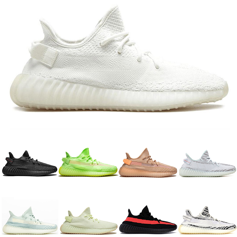 

Chaussures V2 Kanye West True Hyperspace Clay Static Running Shoes Mens Women Cream Yellow Green White Beluga men Sport Sneakers size5-13, Bred