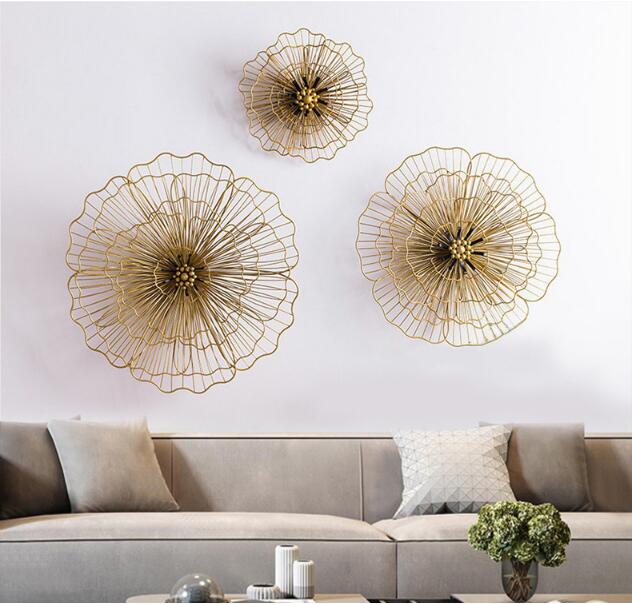 Metal creative living room background wall model room decoration modern porch wall decoration creative decoration-image-483491833